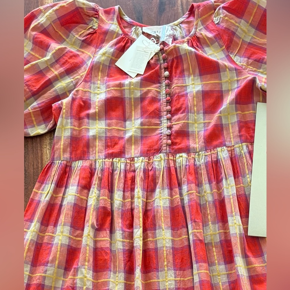 THE GREAT. Ravine Dress NWT (XL) Vintage Inspired Cotton Midi western festival - Picture 3 of 7